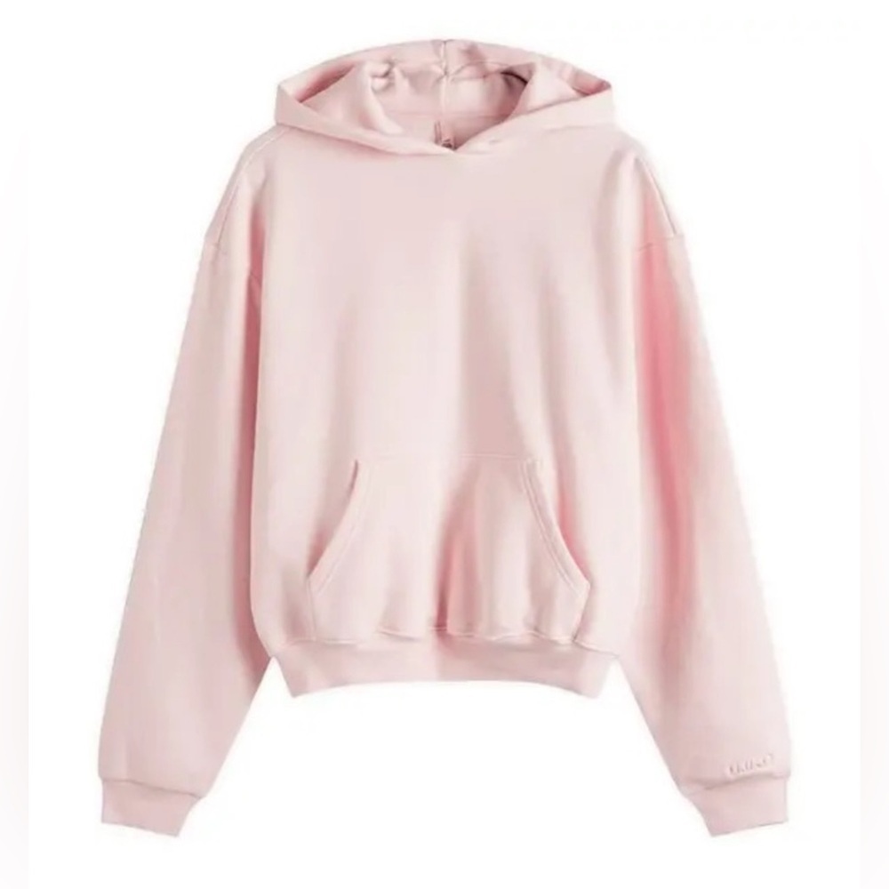 SKIMS COTTON FLEECE CLASSIC PULLOVER HOODIE COLOR BARELY PINK SIZE XXS NWT (dep)